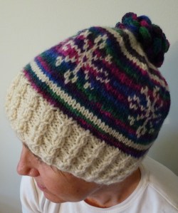 Jane with snowflakes