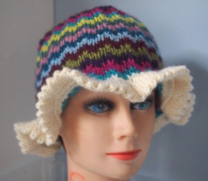 picot edged frill and lots of colour