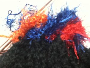 attach third colour into place