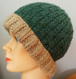 inside out, with brim down